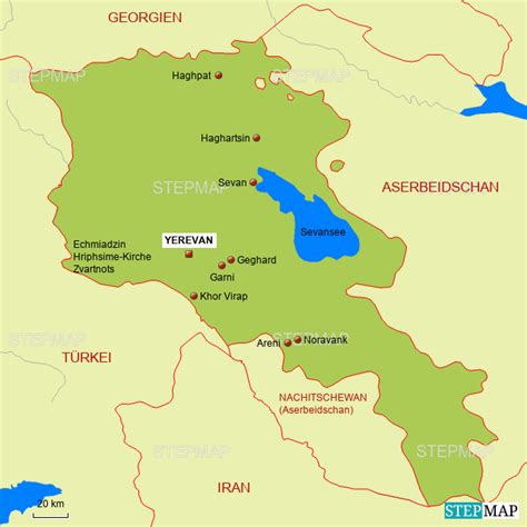 Stepmap Armenien Landkarte F R Armenien