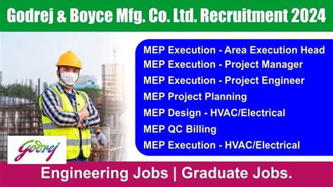 Godrej Boyce Mfg Co Ltd Recruitment 2024 Hiring For Multiple