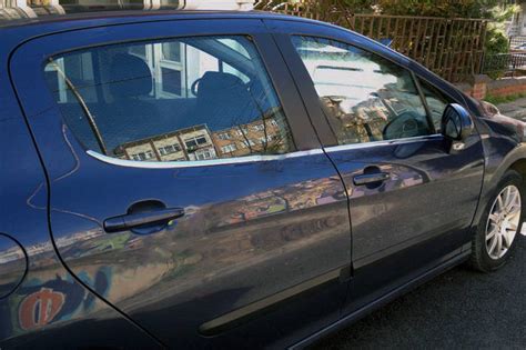 Тюнинг Peugeot 308 2007-2013 гг. Молдинг стекол пежо 308 (4 шт, нерж ...