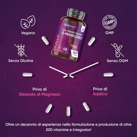 D Mannosio 2000 Mg 180 Capsule Benessere Vie Urinarie