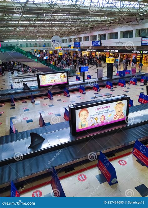Antalya Airport, an International Terminal. Editorial Stock Photo