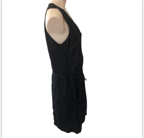 Witchery Dress Black Sleeveless Size 12 Exposed Zipper Ebay