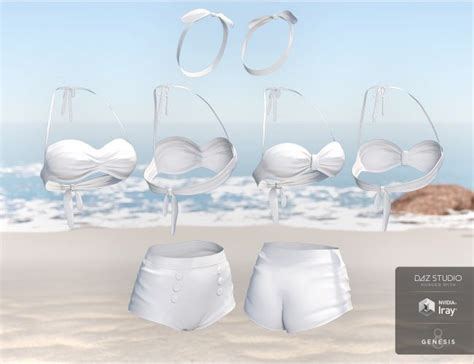 High Waist Pinup Bikini For Genesis Female S D Models For Daz Studio And Poser