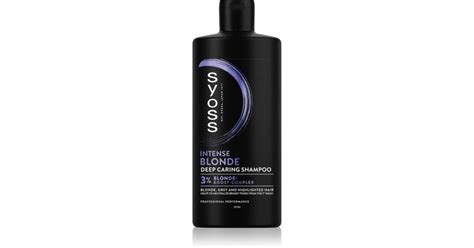 Syoss Intense Blonde champú violeta para cabello rubio y canoso notino es