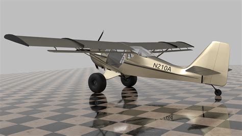 Kitfox aircraft golden fox 3D - TurboSquid 1659873