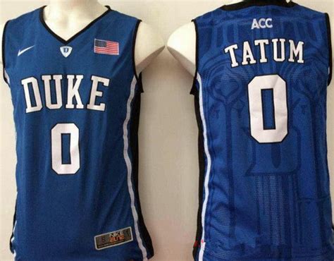 Mens Duke Blue Devils 0 Jayson Tatum Royal Blue College Basketball