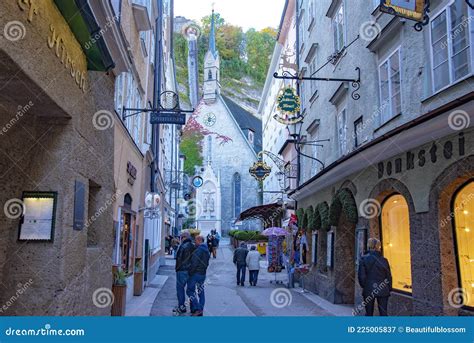 Famous Shopping Street Getreidegasse Which Is Near To Wolfgang Amadeus