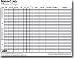 Free Printable Running Log or Walking Log template for Excel