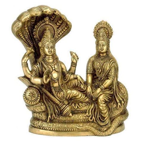 Buy DGC Brass Astadhatu 8 Metals Made Shri Lakshmi Narayan Idol Small