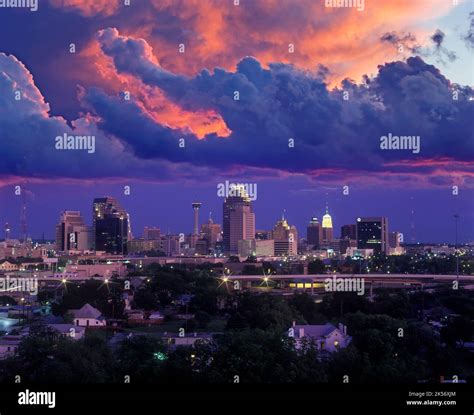 Downtown San Antonio Skyline Texas Usa Stock Photo Alamy