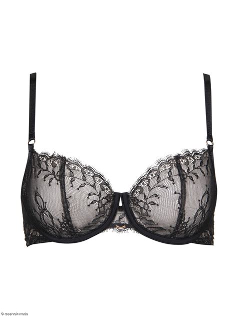 Soutien gorge armaturé Rose noir Lisca Réservoir Mode Lingerie Femme et Homme