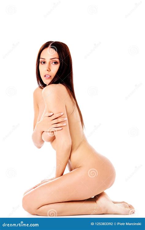 Nude Woman Kneeling On The Floor Stock Photo Image Of Relaxation Natural 125383392