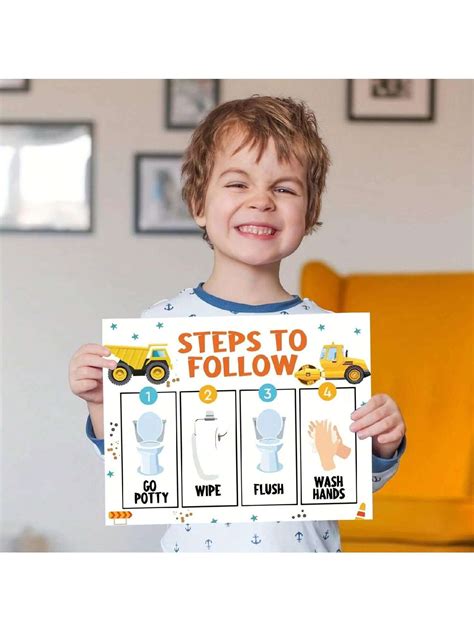 Cute Engineering Vehicle Bedpan Training Map, Equipped With Cute