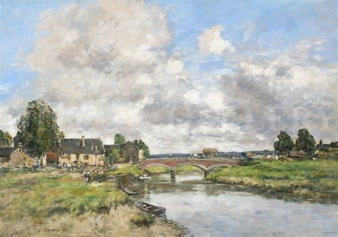 Eugene Boudin Pont Sur La Touques For Sale Willow Gallery