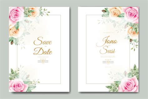 Green Leaves Wedding Invitation Card Graphic By Ningsihretno262 · Creative Fabrica