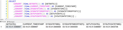 Sql Commands To Check Current Date And Time Timestamp In Sql Server