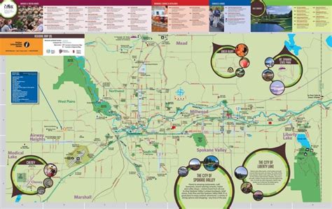 Spokane tourist map - Ontheworldmap.com