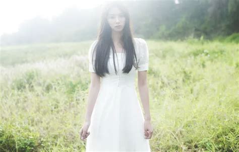 Wallpaper brunette Asian white dress for mobile and desktop section девушки resolution