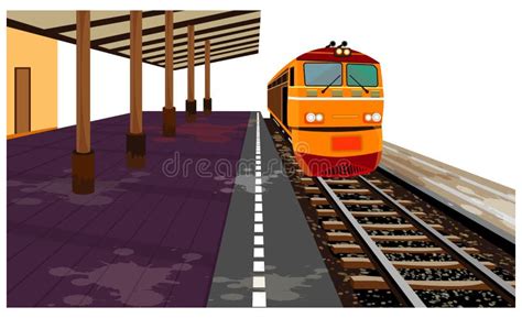 The Train At Platform Stock Vector Illustration Of Groove 140186594