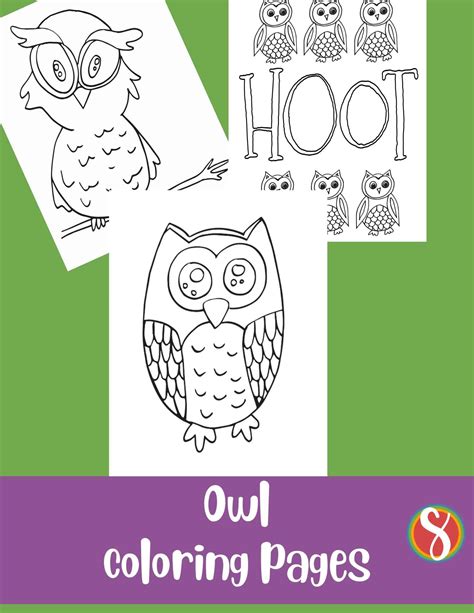 Cute Owl Coloring Pages For Kids