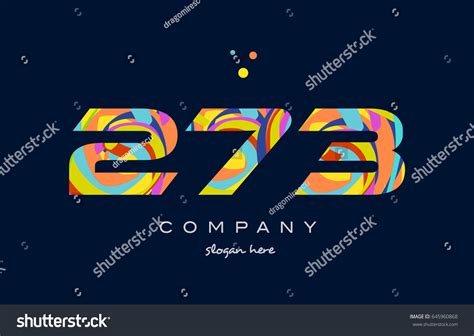 273 Number Digit Numeral Logo Colored Stock Vector Royalty Free