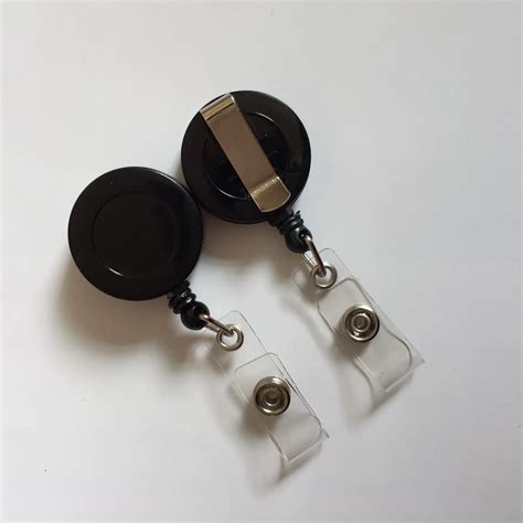 Premium Metal Badge Clips with Clear PVC Straps for ID Cards