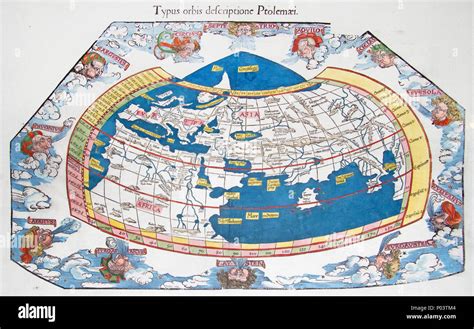 English A World Map As Written Down By Ptolemy Typus Orbis