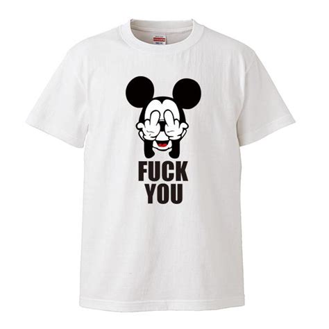 United Athle ストリート大人気ブランドTシャツ FUCK MOUSE ネズミッキー トリックオアトリート パロディ 大人気 オシャレ トレンド マウス ユニセックス Gift