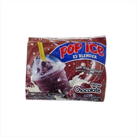 Pop Ice Milk Shake Powder Chocolate Flavor 25 Gram 10 Sachet Ud