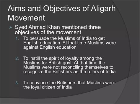 Aligarh Movement And Syed Ahmad Khan Ppt