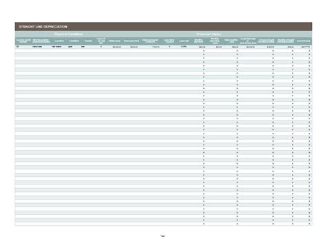 Depreciation Schedule Template Excel Spreadsheet Templates At