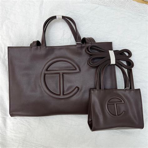 Dark Brown Telfar Inspired Tote Bag 2 Sizes Available Iconic Etsy