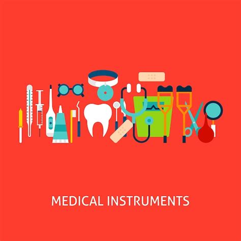 Premium Vector | Medical instruments vector concept. poster design ...