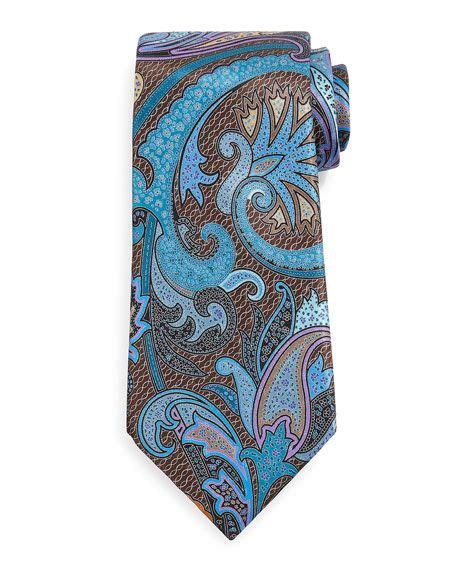 Ermenegildo Zegna Quindici Paisley Tie Brown Modesens Paisley Tie