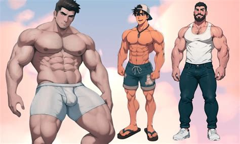 Draw Gay Bara Muscle Yaoi Fan Art Nsfw Fanart Oc Comic Gay Bara Character By Victor Gre Fiverr