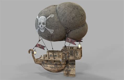 3D model Airship VR / AR / low-poly OBJ 3DS FBX C4D | CGTrader.com