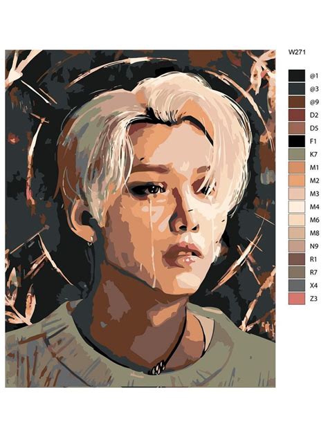 Картина по номерам W-271 "K-pop группа - Stray Kids (Стрей Кидс)" 40х50 ...