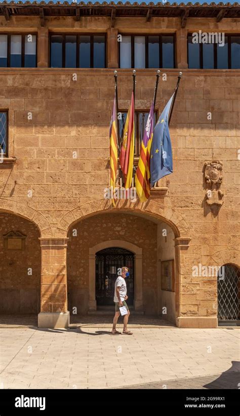 Campos Spain June 12 2021 Main Facade Of The Town Hall Of The