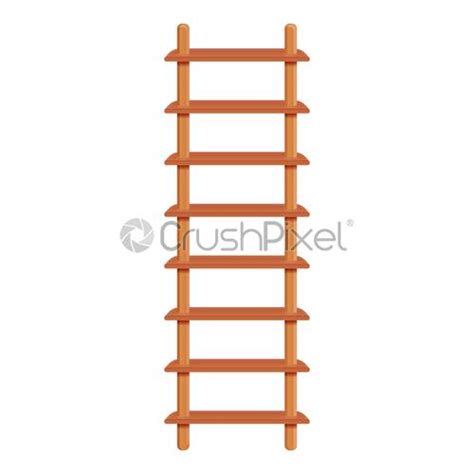 Escalera De Acero Icono Estilo De Dibujos Animados Vector De Stock