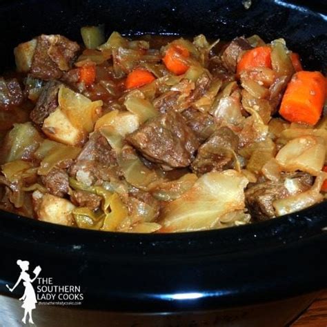 Beef And Cabbage Stew The Southern Lady Cooks