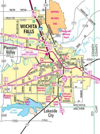 Wichita Falls County Map Map Of Wichita Falls Texas Hi Res Stock