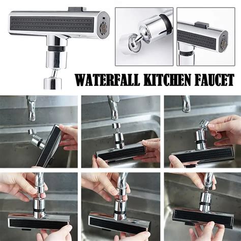 Universal 720 Degree Rotatable 4 In 1waterfall Faucet Extender Anti