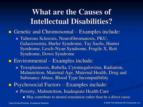 Categories Of Mental Retardation