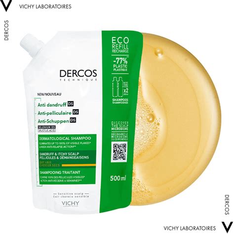 Сменный блок Дерматологический шампунь Vichy Dercos Против перхоти ...