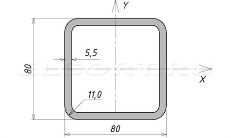 Профиль 80х80х5,5 ГОСТ 30245-2012 масса, размер, характеристики