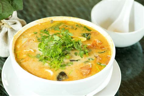 Tom Yum Goong Thai Hot And Spicy Soup Seafood With Shrimp Thai Cuisine Stock Image Image