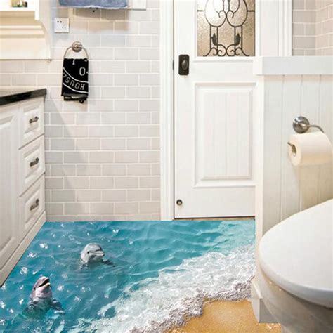 3D Bathroom Floor Decals – Flooring Ideas