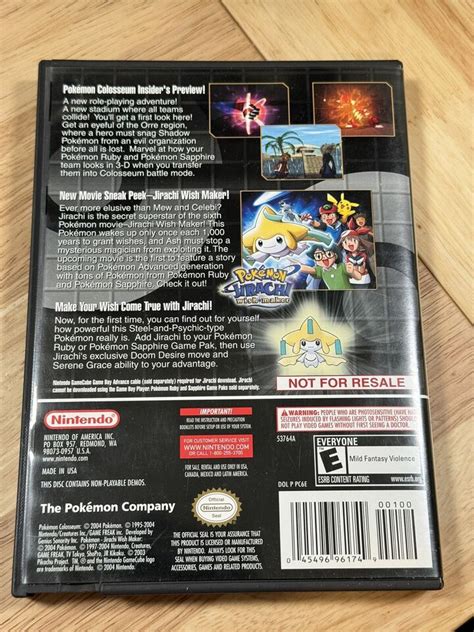 Pok Mon Colosseum Bonus Disc W Jirachi Insert Nintendo Gamecube Ebay