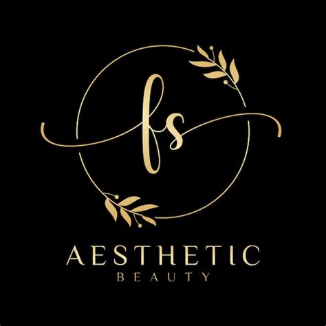 Premium Vector | Letter fs beauty logo with flourish ornament