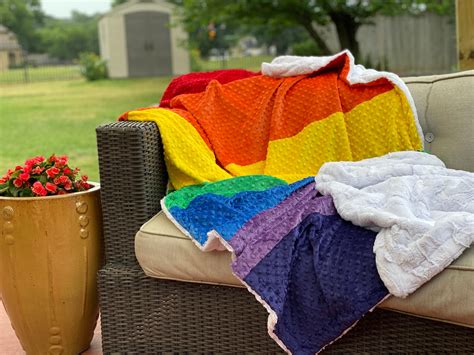Rainbow Blanket Lgbtq Flag Blanket Choose Colors Gay Pride Etsy